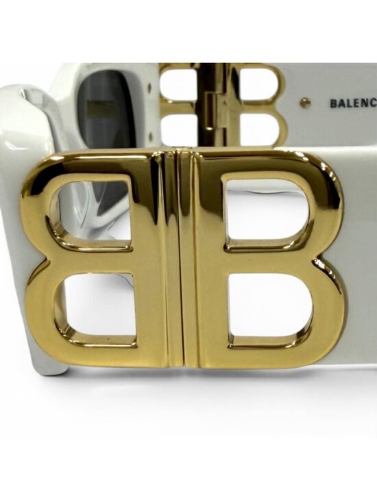 Balenciaga Dynasty Rectangle BB Metal Logo Sunglasses White 51 Eyewear main image 10
